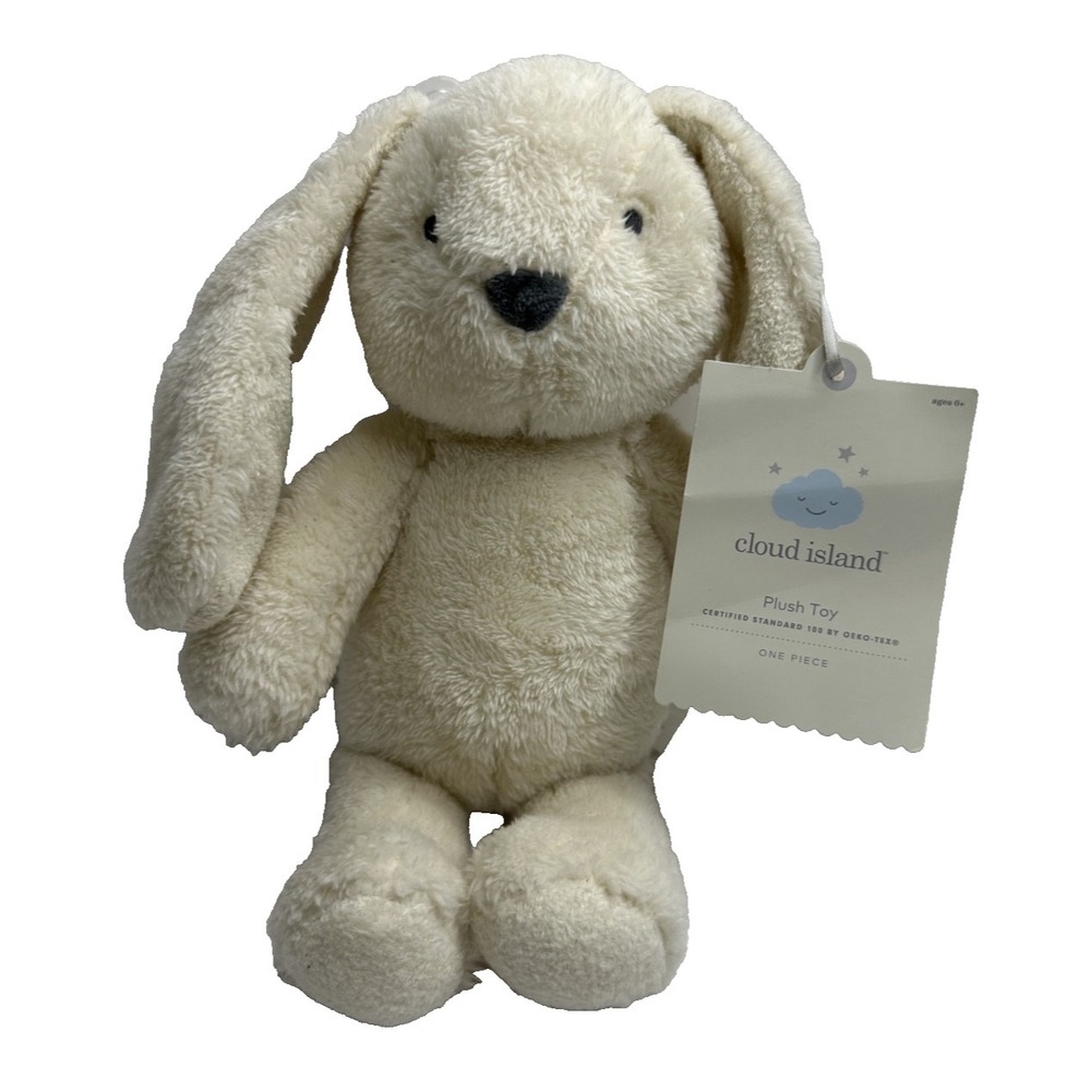 Cloud Island Plush Oatmeal Bunny Rabbit Target Cream Stuffed Animal Baby Toy NEW